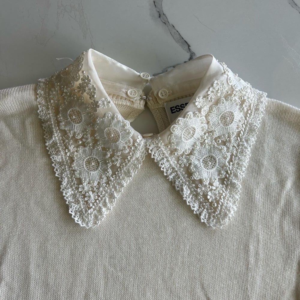 ESSENTIEL ANTWERP Antigua Sweater W/ Lace Collar - Picture 2 of 8
